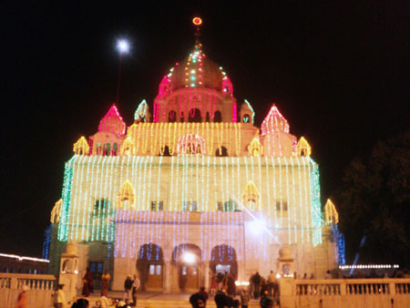 Gurudwara Nanakmatta Sahib decorated on dewali